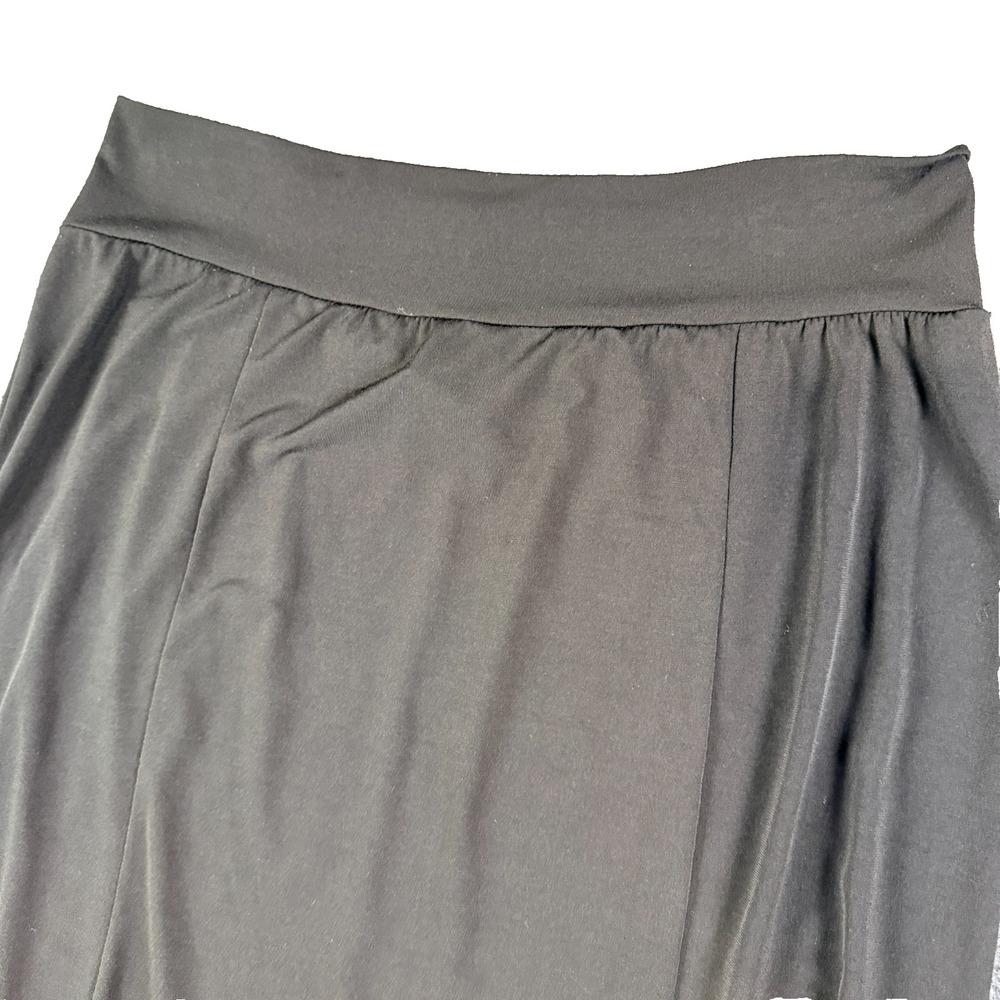 JKLA California Midi A Line Skirt Womens Large Black Elastic Waist Sportswear